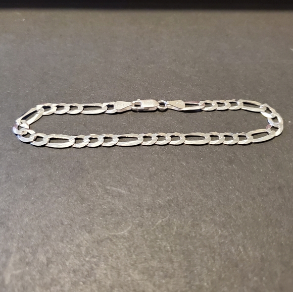 925 SILVER SUPER FLAT FIGARO - Picture 2 of 4